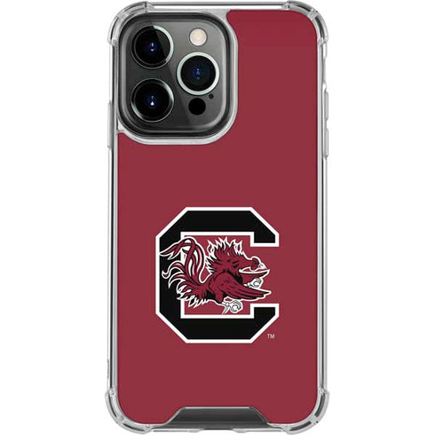 University of South Carolina Gamecocks Logo Red iPhone 16 Pro Clear Case